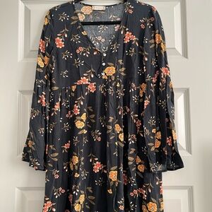 Altar'd State Black Floral Dress